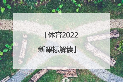 「体育2022新课标解读」2022年体育新课标解读