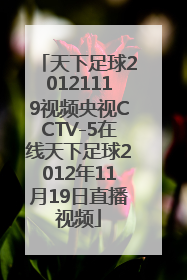 天下足球20121119视频央视CCTV-5在线天下足球2012年11月19日直播视频