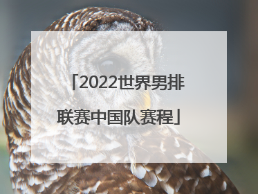 「2022世界男排联赛中国队赛程」男排世界联赛2022中国队成绩