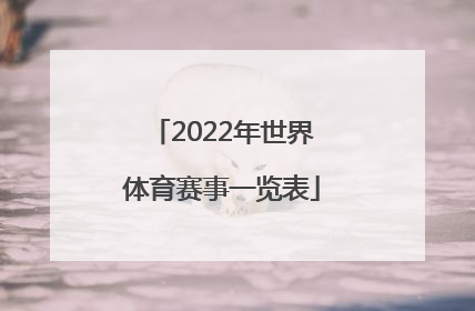 「2022年世界体育赛事一览表」2022年国内外体育赛事一览表